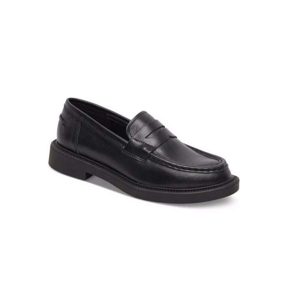 Aqua College Womens 6.5 M Black Leather Hearty Penny Slip On Loafers NIB RT3